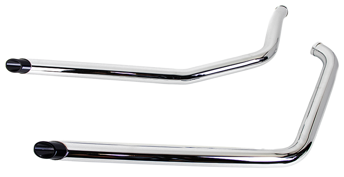 DRAG PIPE SET WITH SHORT BLACK SLASH TIPS