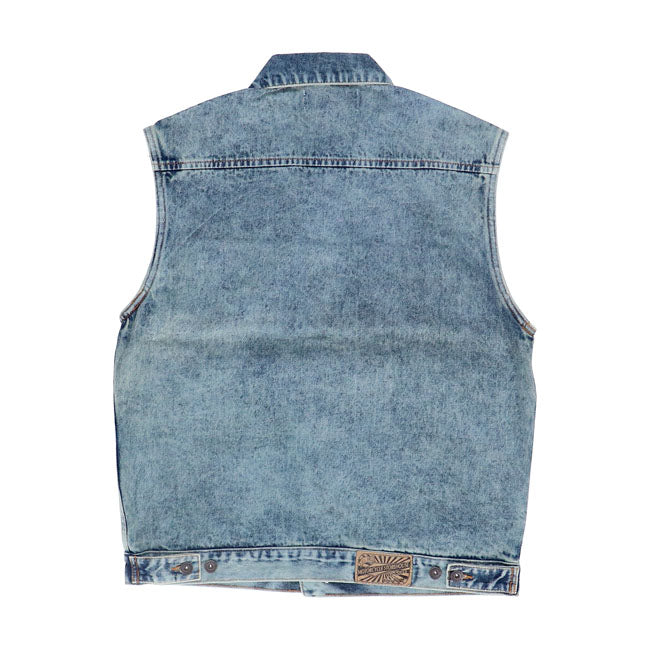MCS denim vest stonewashed blue