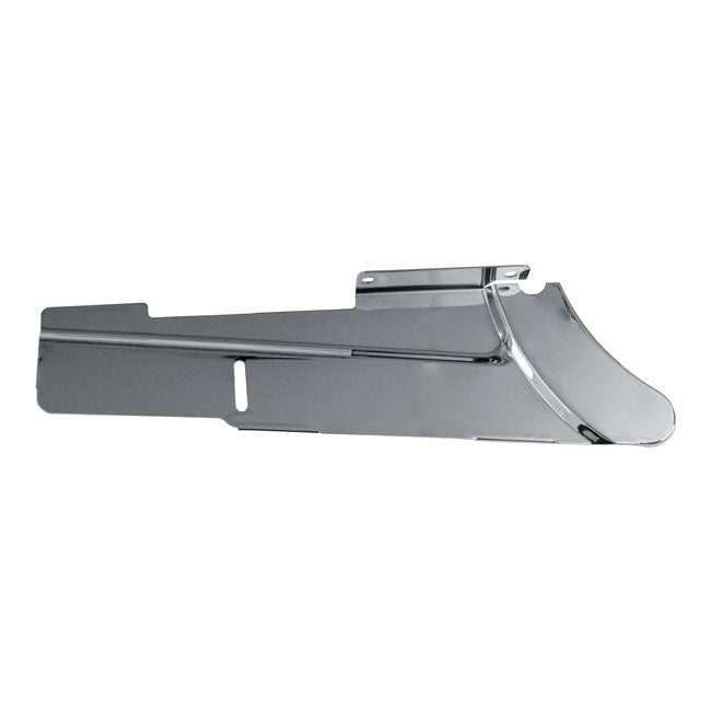 Lower rear belt guard. Chrome — 91-99 Dyna with 65/70t pulley (NU)