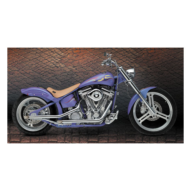 Paughco, Drag pipes (40"). Chrome — 70-84 FLH Shovel (NU)
