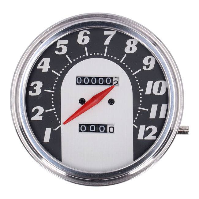 FL speedometer, ''62-67 electra face'', black/silver. 1:1 mph