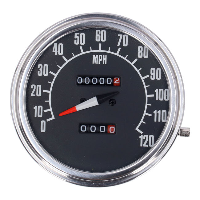 FL speedometer, ''74-84 face'', black. 1:1 mph