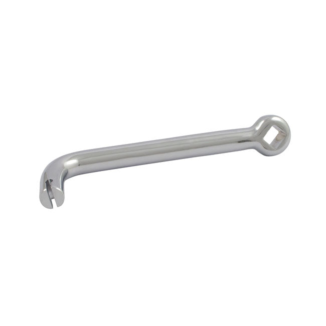 Clutch release lever. Chrome — 68-E79 Big Twin and many custom applications where the 4-speed transmission with ratchet top is used