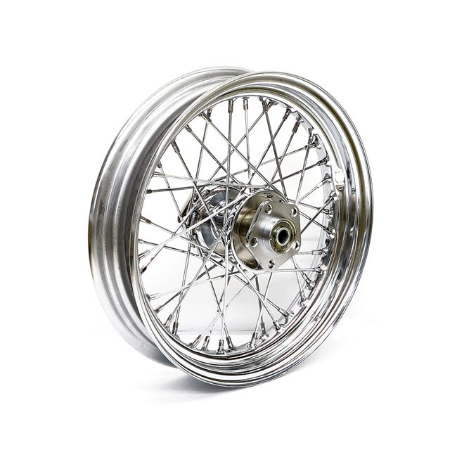 3.00 x 16 dual flange wheel 40 spokes chrome
