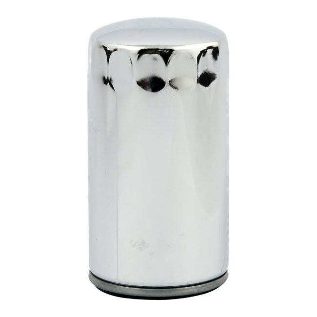 MCS, spin-on oil filter. Chrome — 91-98 Dyna (NU)