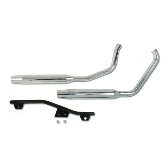 Paughco, Tapered exhaust (38"). Chrome — 86-03 XL Sportster (Excl. models with forward control) (NU)
