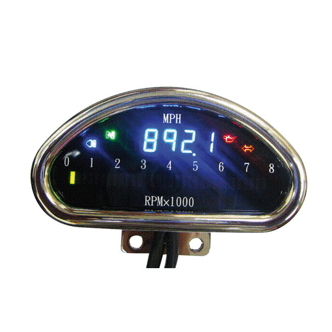 Electronic cnc aluminum speedometer (mph) chrome