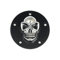 Skull point cover. Black/chrome — 99-17 Twin Cam (NU)