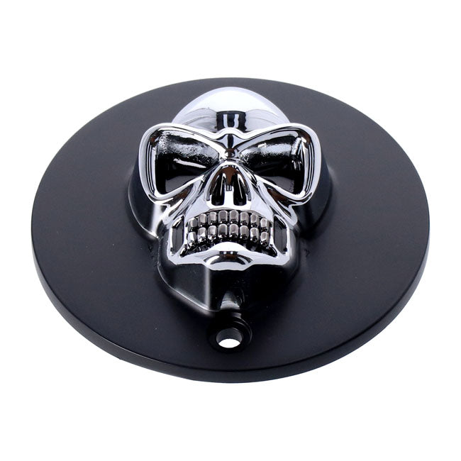 Skull point cover. Black/chrome — 86-03 XL Sportster (NU)