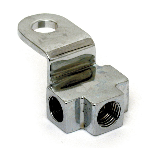 Brake tee, front. Chrome