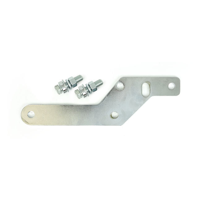 Paughco, bracket kit, tool box mount. Chrome — 77-86 4-speed Big Twin