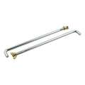 Battery hold down rod set, 6-volt. Chrome