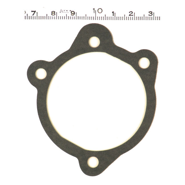 James, carb to air cleaner housing gasket. Keihin — 77-89 Big Twin; L76-87 XL Sportster. With OEM Keihin butterfly carburetor (NU)