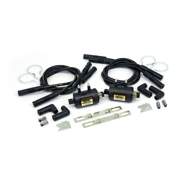 Accel, Universal ''Super Coil'' kit black, 2 coils. 12V/3 Ohm