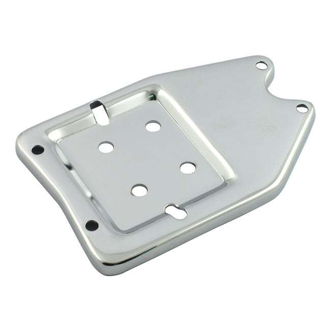 Battery carrier tray, 6-volt. Chrome
