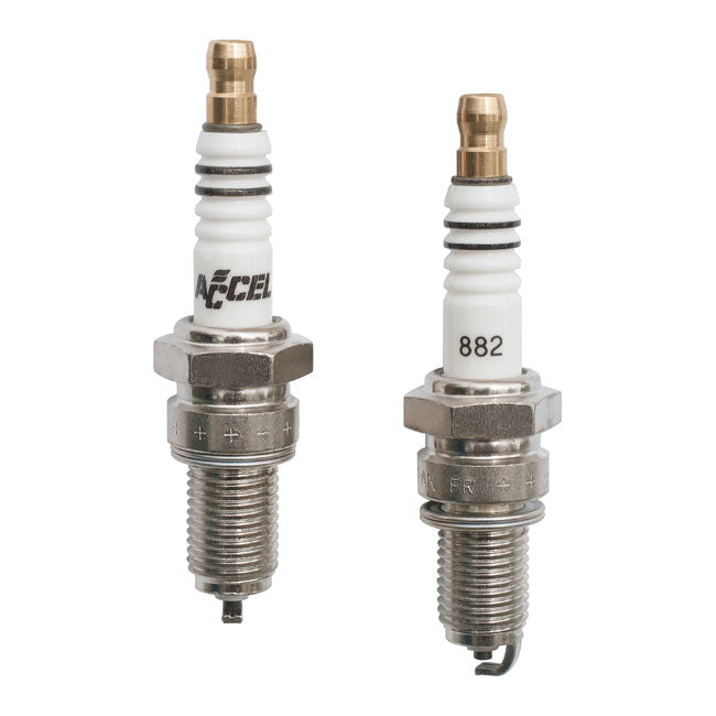 Accel, U-groove spark plugs — 99-17 Twin Cam; 86-22 XL Sportster (Excl. XR1200) (NU)