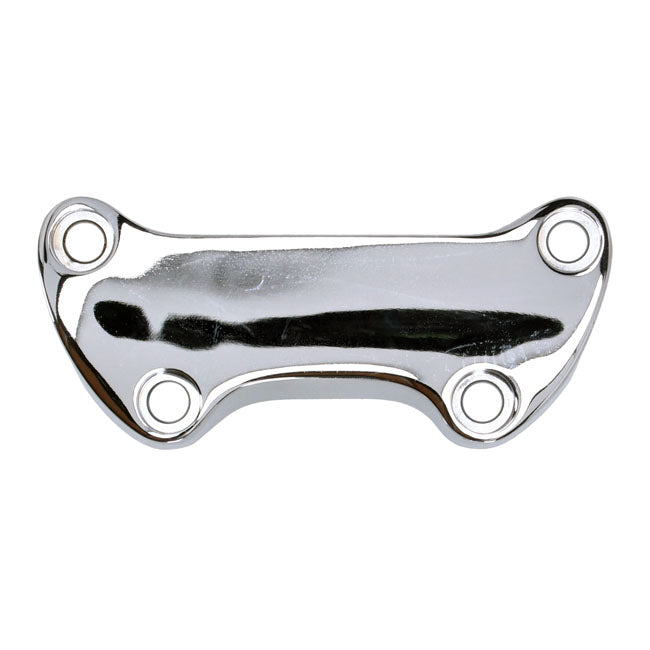 Handlebar top clamp, without skirt — Various 73-23 Big Twin; XL Sportster (Excl. FLT/Touring). With 1" diameter bars