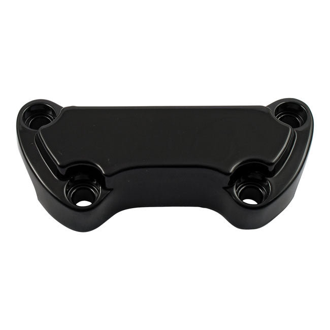 Handlebar top clamp, without skirt — Various 73-23 Big Twin; XL Sportster (Excl. FLT/Touring). With 1" diameter bars