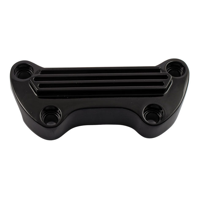 Handlebar top clamp, without skirt — Various 73-23 Big Twin; XL Sportster (Excl. FLT/Touring). With 1" diameter bars