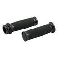 Handlebar grip set, Caliber. Black — 74-22 H-D with single or dual throttle cables (excl. Street) (NU