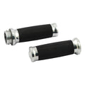 Handlebar grip set, Caliber. Polished — 08-25 H-D with e-throttle (excl. 2025 Softail; 11-17 Softail CVO models; 23-25 FLHXSE; 24-25 FLHX; 2025 FLHXU; 24-25 FLTRX; 18-25 FLTRXSE; 24-25 FLTRXSTSE; 21-25 RA Pan America & RH Sportster/Nightster models)