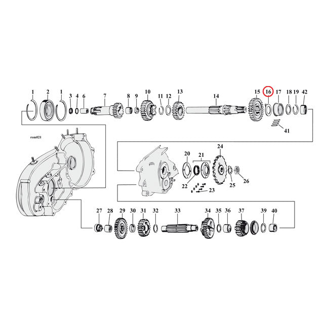 Thrust washer, transmission mainshaft, right side .060"