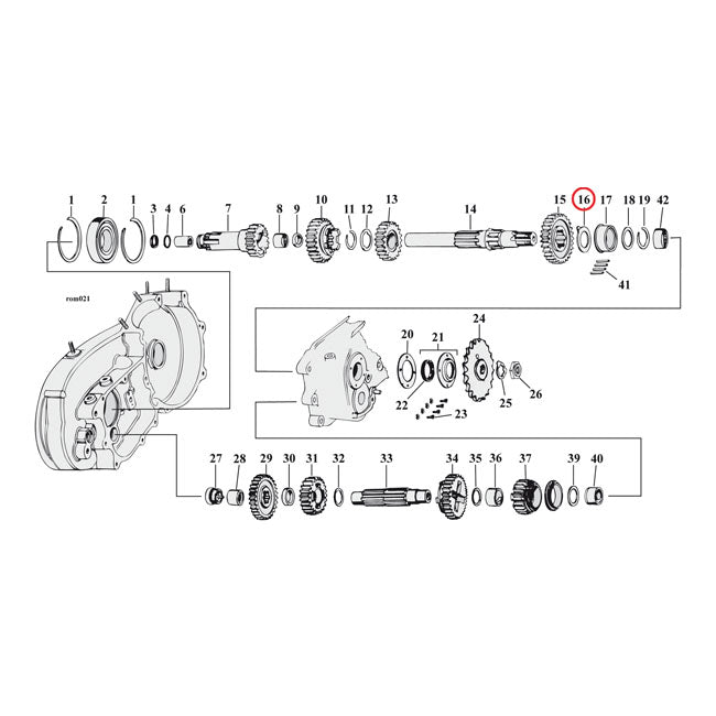 Thrust washer, transmission mainshaft, right side .065"