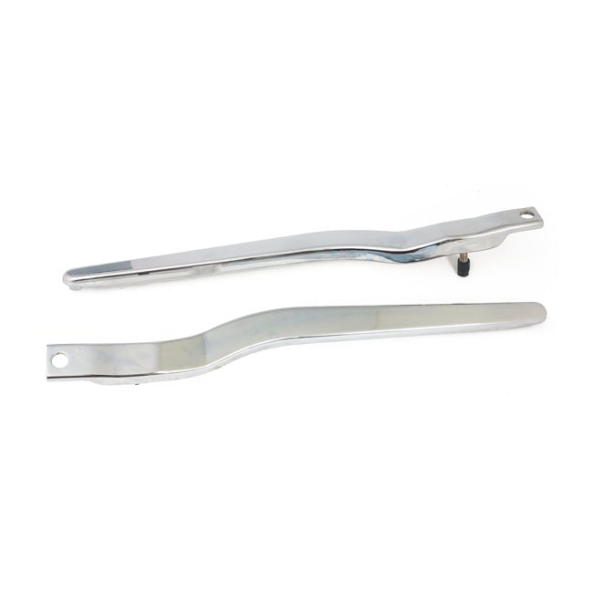 58-84 FL fender struts. Smooth. Chrome