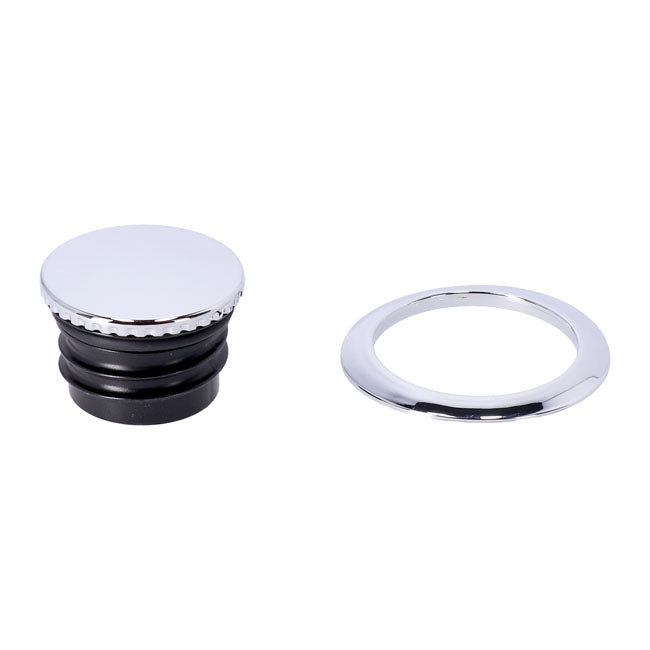 Pop-up gas cap set. Chrome — 98-22 XL Sportster (Excl. 04-10 XL1200C) with 3.3G (12.5L) tank (NU)