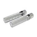 Bomber, foot peg set. knurled. Chrome