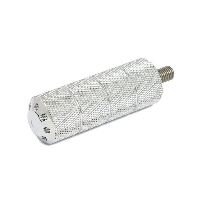 Bomber, shift/brake peg set. knurled. Chrome