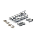 Foot peg conversion bracket kit. std length. Chrome