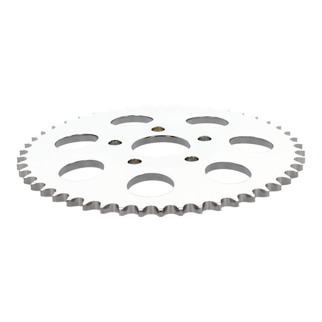 Rear sprocket, chrome. 48t — 73-85 4-speed Big Twin; 79-81 XL Sportster