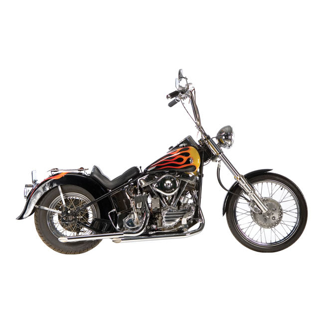 Paughco, Drag pipes (40"). Chrome — 48-64 Panhead (NU)