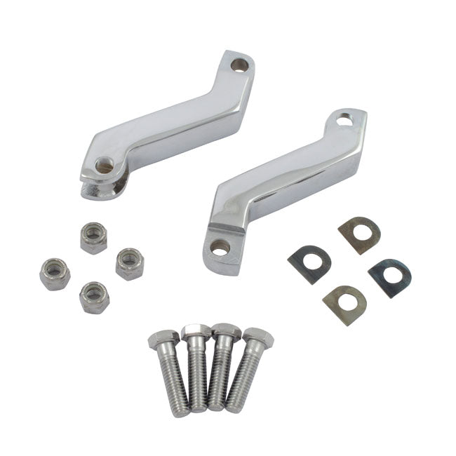 Foot peg extender set. Chrome