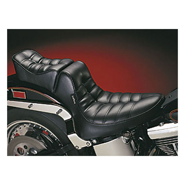 LePera, Regal 2-up seat. Pleated — 00-17 Softail (Excl. Deuce; FXS; FLS/S) with up to 150mm tire (NU)
