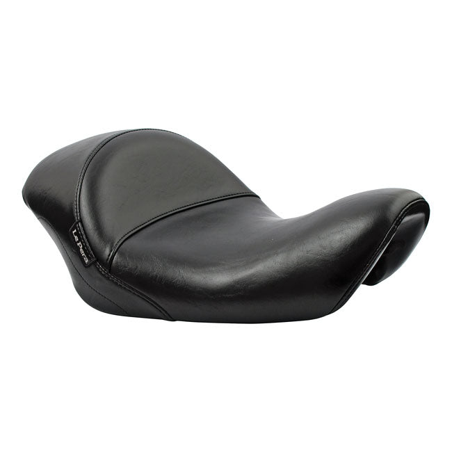 LePera, Aviator solo seat. Black, smooth — 04-22 XL Sportster (Excl. 07-09 XL Sportster) with 3.3 gallon fuel tank (NU)