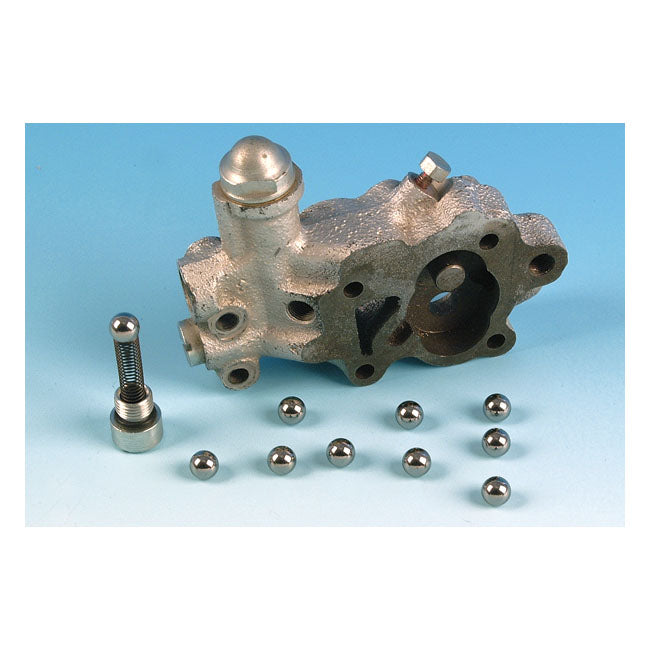 James, oil pump check valve/clutch/cam balls