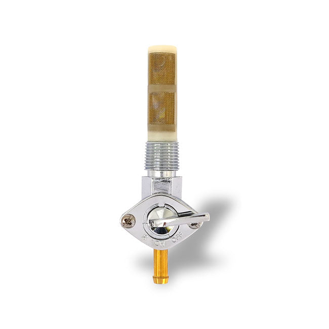 Petcock, early custom style, down — 57-74 XL Sportster; 66-74 FL; FX (NU) tanks with internal thread