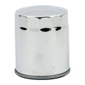 MCS, spin-on oil filter. Chrome — 84-98 Softail; 80-98 FLT/Touring; 82-94 FXR; L84-22 XL Sportster; 08-12 XR1200; 97-02 Buell (NU)