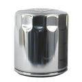 S&S, spin-on oil filter. Chrome — 84-98 Softail; 80-98 FLT; 82-94 FXR; L84-22 XL Sportster; 08-12 XR1200; 97-02 Buell (NU)
