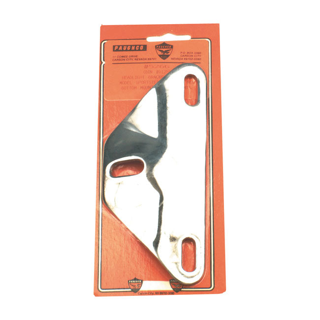 Paughco, Headlamp mounting bracket. Chrome — FXWG; FXST and customs with 4.5" center to center mounting holes