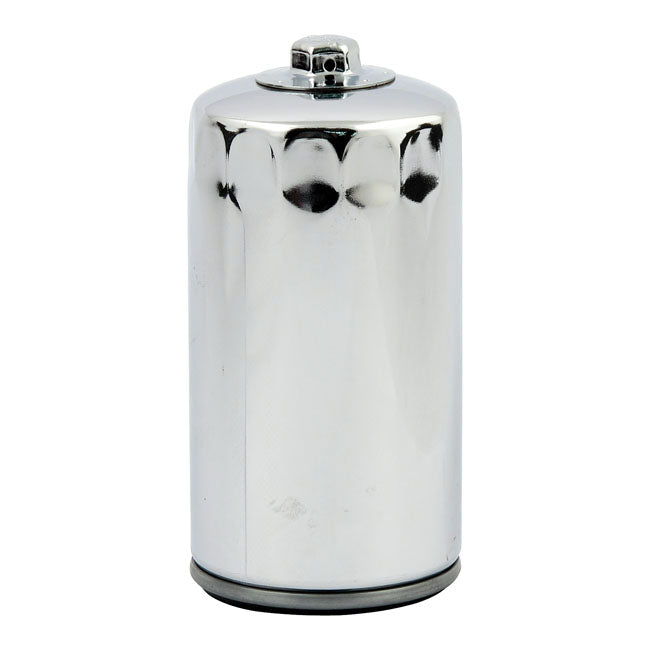 MCS, spin-on oil filter with top nut. Chrome — 91-98 Dyna (NU)