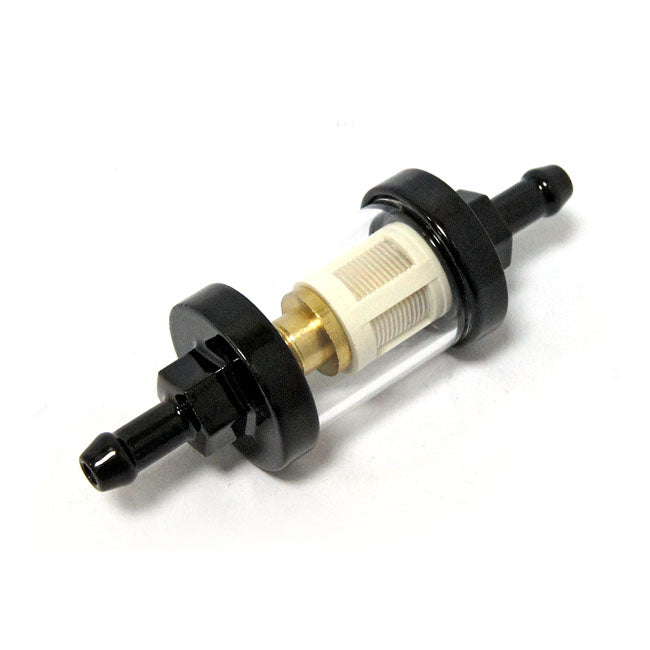 Clear-view fuel filter, 1/4" ID. Black