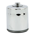 MCS, spin-on oil filter with top nut. Chrome — 02-17 V-Rod (NU)