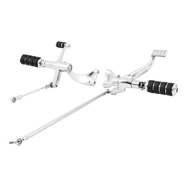 Evo XL forward control kit. ISO pegs. Chrome — 04-13 XL Sportster with rubber mounted engine (NU)