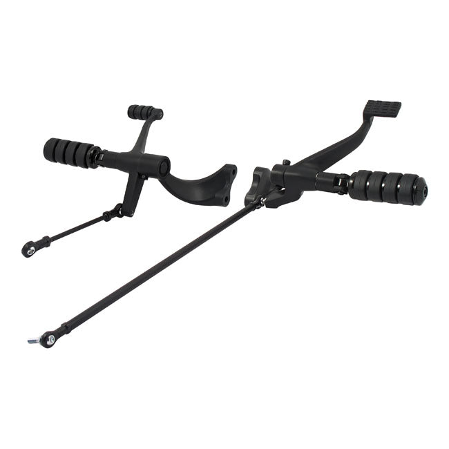 Evo XL forward control kit. ISO pegs. Black — 04-13 XL Sportster with rubber mounted engine (NU)