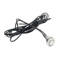 Smooth push button switch. Chrome