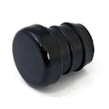 Oil tank fill plug. Black — Most stock H-D and custom oil tanks with 3.02cm ( (1-3/16") diameter hole