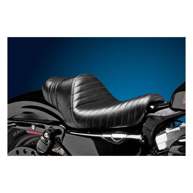 LePera, Stubs spoiler solo seat. Black, pleated — 04-22 XL Sportster (Excl. 07-09 XL Sportster) (NU)